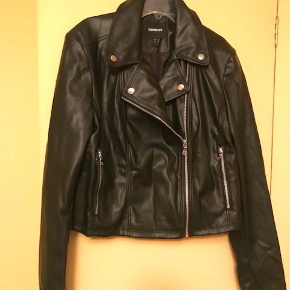 Faux Leather Moto Jacket